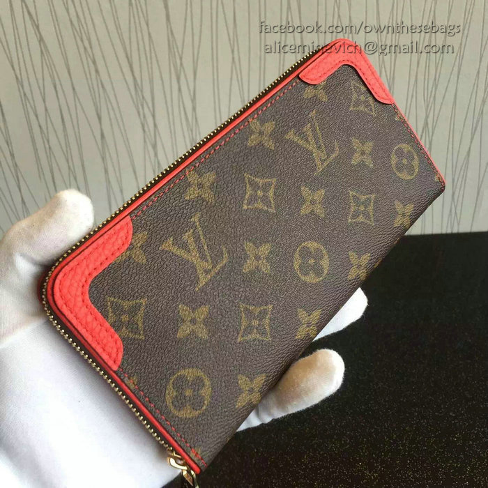 Louis Vuitton Monogram Canvas Zippy Wallet Retiro Cherry M61854