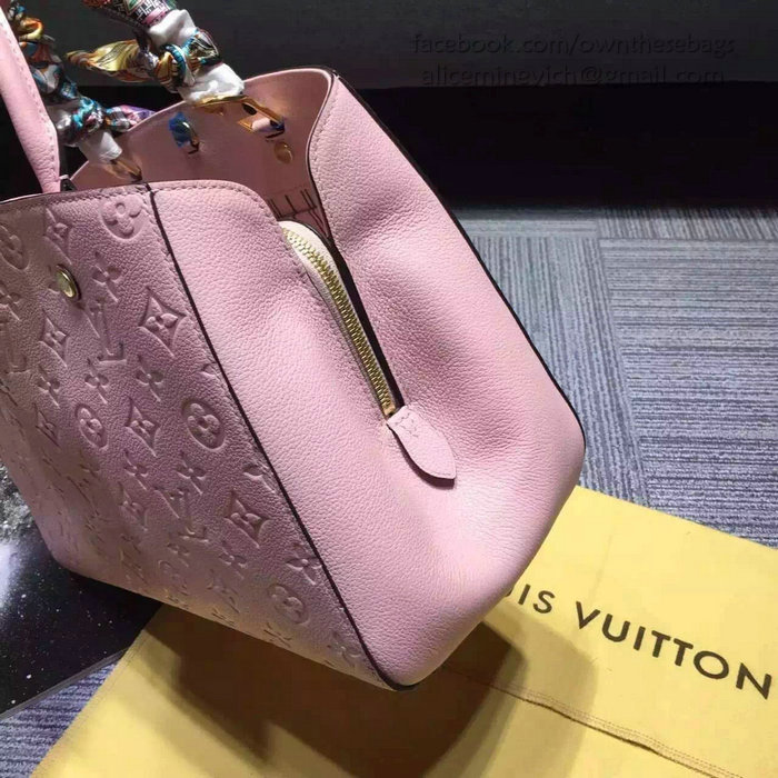 Louis Vuitton Monogram Empreinte Montaigne BB Pink M41053