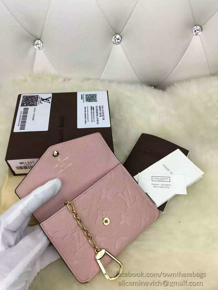 Louis Vuitton Monogram Empreinte Key Pouch Pink M60633