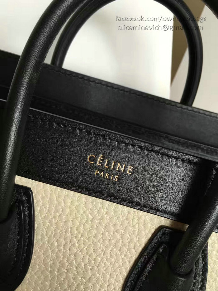 Celine Nano Luggage Beige&Blue Original Leather CL112510
