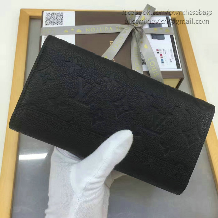 Louis Vuitton Embossed Calf Leather Pont-neuf Wallet Noir M61833