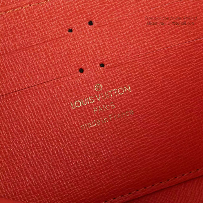 Louis Vuitton Damier Ebene Canvas Zippy Wallet N61360