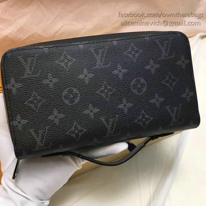 Louis Vuitton Monogram Eclipse Canvas Zippy XL Wallet M61698