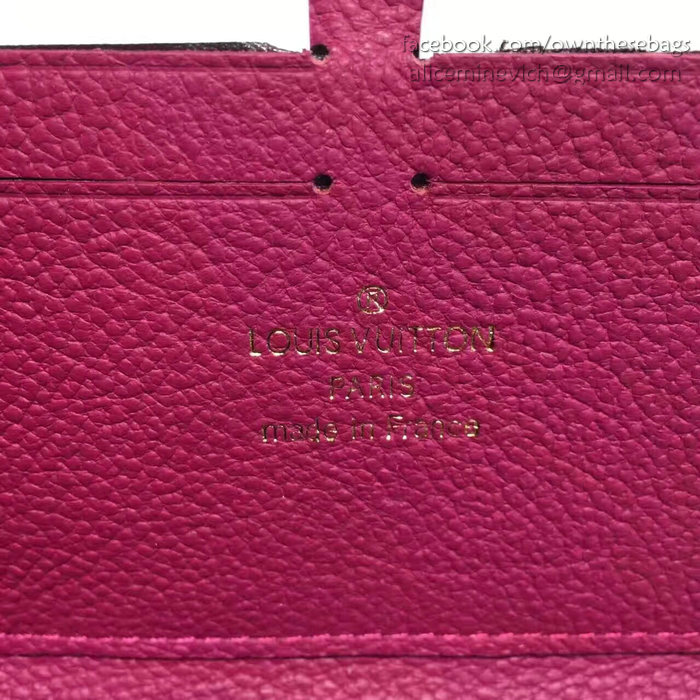 Louis Vuitton Monogram Empreinte Clemence Wallet Fuchsia M60171