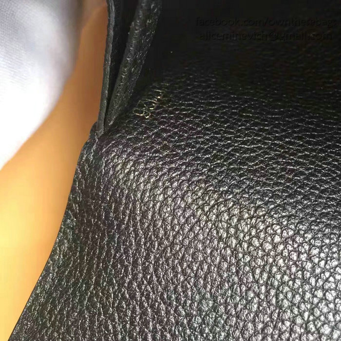 Louis Vuitton Soft Calf Leather Lockme Wallet Noir M60862