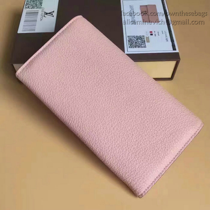 Louis Vuitton Soft Calf Leather Lockme Wallet Pink M60862