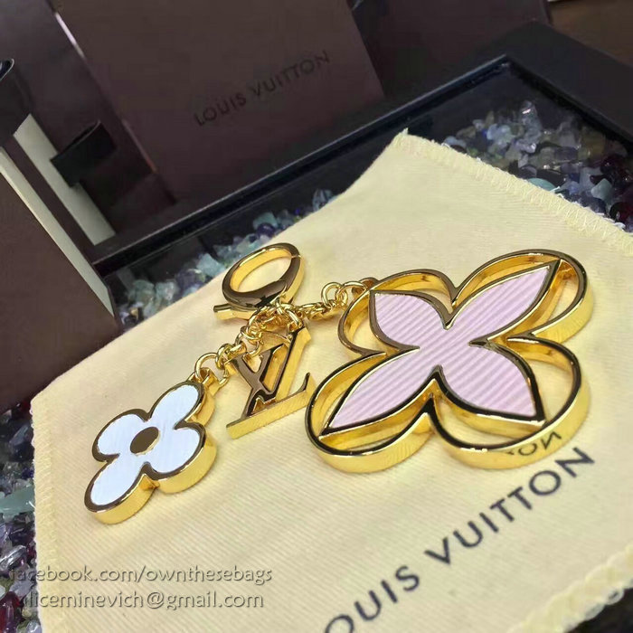 Louis Vuitton Bag Charm Rimi Key Holder Pink&Gold M61013