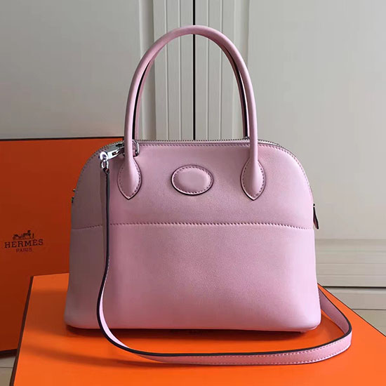 Hermes Bolide 27 Bag in Pink Swift Leather HB2701