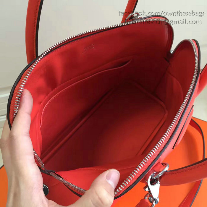 Hermes Bolide 31 Bag in Red Swift Leather HB3101