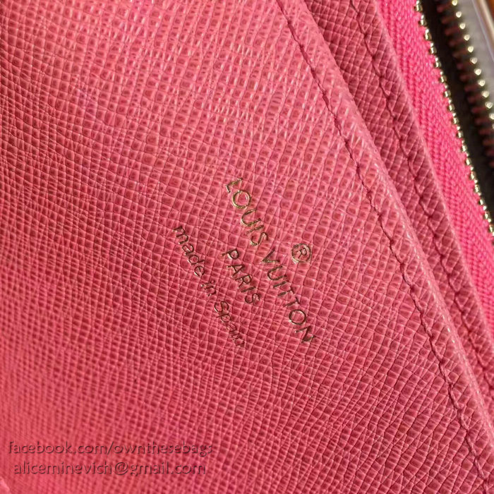 Louis Vuitton Monogram Canvas Lovely Bird Zippy Wallet Pink M62413