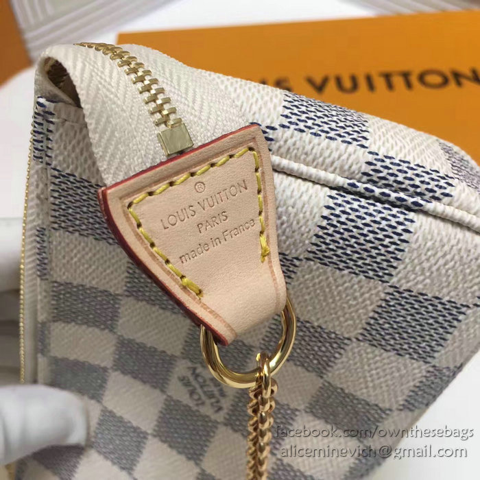 Louis Vuitton Damier Azur Canvas Mini Pochette Accessoires N58010