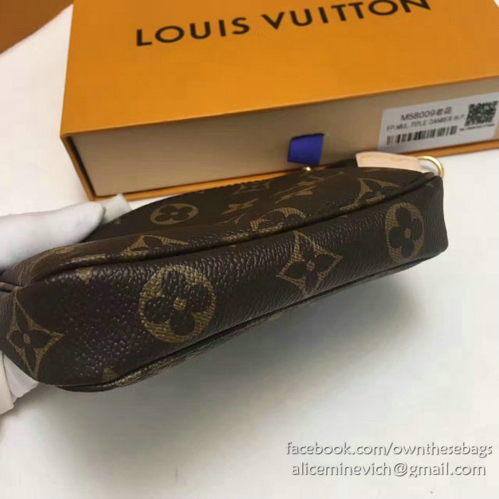 Louis Vuitton Monogram Canvas Mini Pochette Accessoires M58009