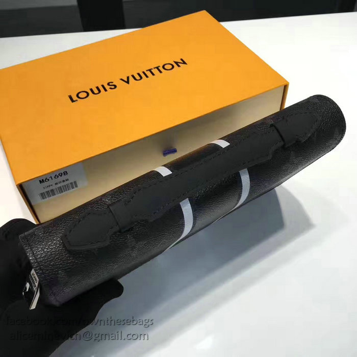 Louis Vuitton Monogram Eclipse Canvas Zippy XL Wallet N61698