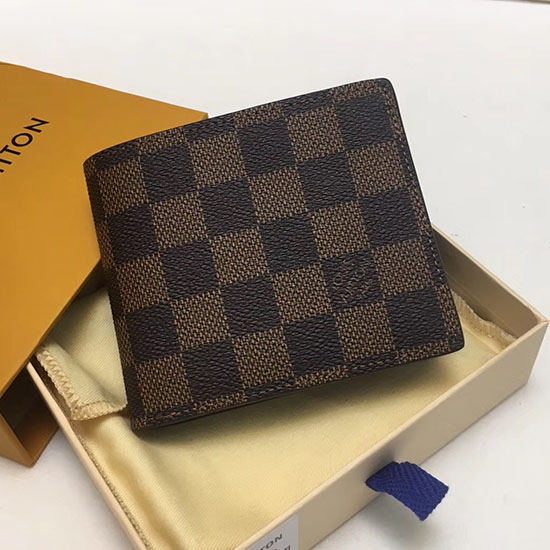 Louis Vuitton Damier Ebene Canvas Passport Wallet N61720