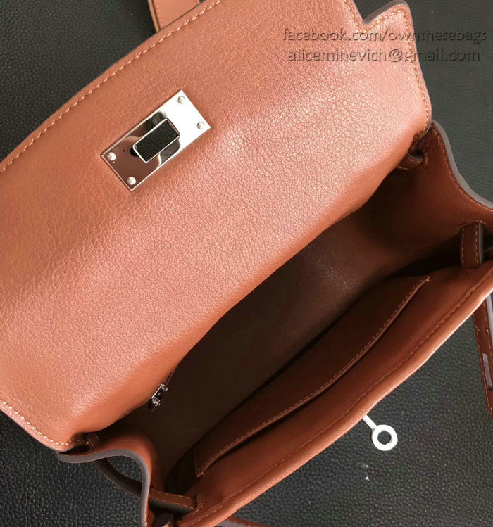 Hermes Berline Bag in Brown Swift Leather H90081