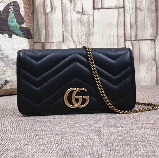 Gucci GG Marmont Mini Shoulder Bag Black 488426