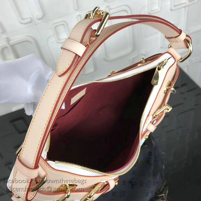 Louis Vuitton Monogram Multicolor Greta Shoulder Bag White M40197