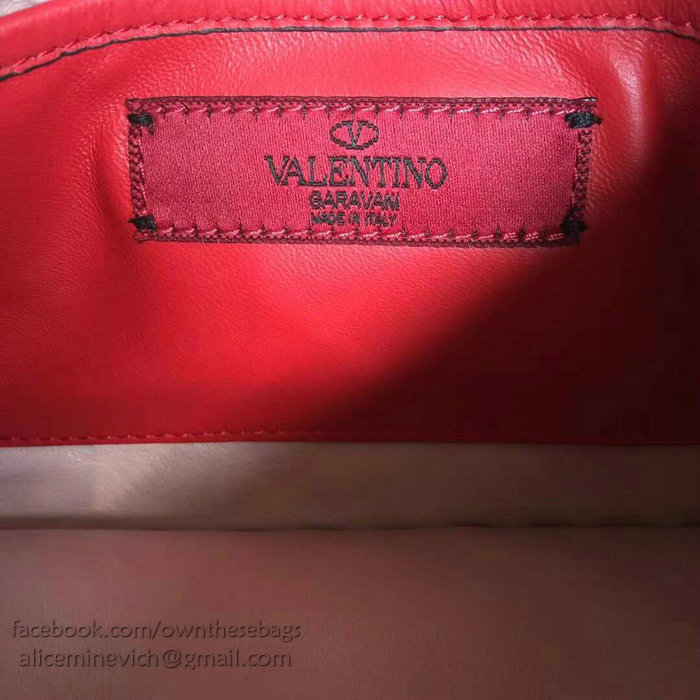 Valentino Garavani Rockstud Spike Clutch Bag Pink V0177