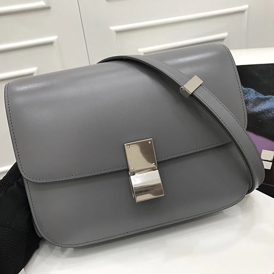 Celine Medium Classic Bag in Box Calfskin Grey CL30034
