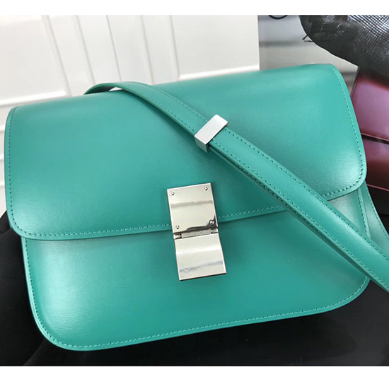 Celine Medium Classic Bag in Box Calfskin Turquoise CL30034