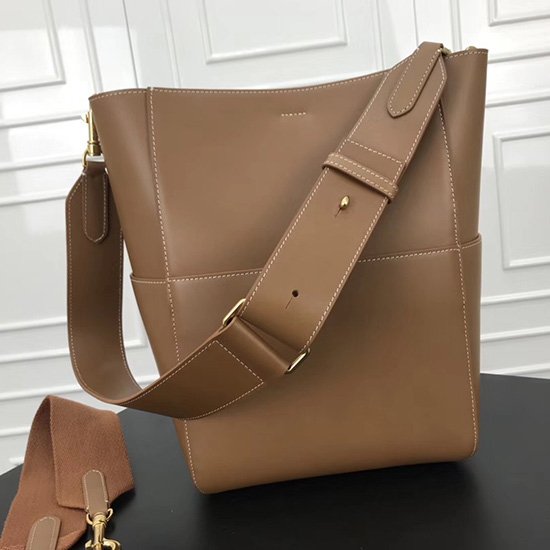 Celine Sangle Bucket Bag in Smooth Calfskin Khaki CL30036