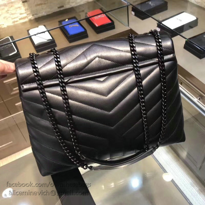 Saint Laurent Medium LOULOU Chain Bag with Black Hardware 459749