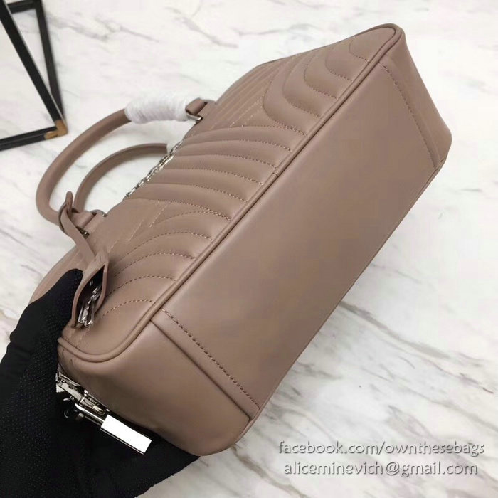 Prada Diagramme Leather Handbag Pink 1BB113