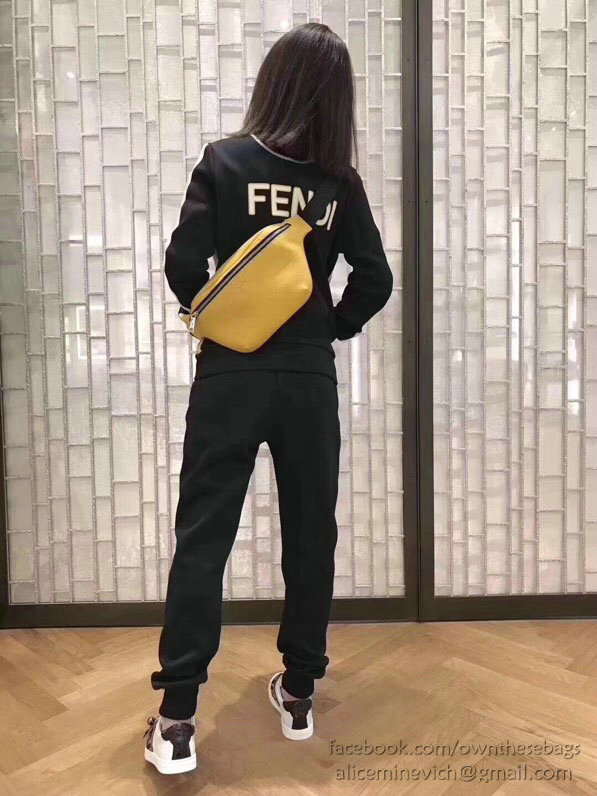 Fendi Calfskin Belt Bag Yellow F823581