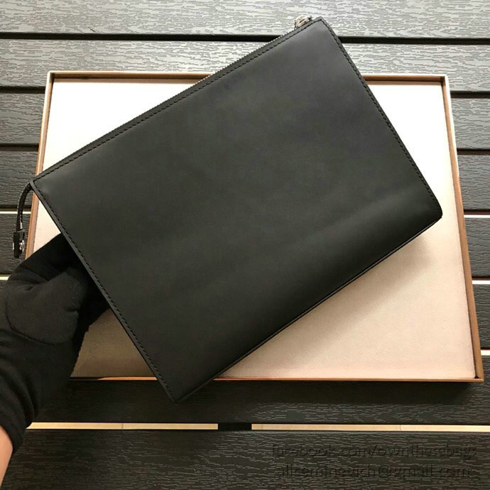 Fendi Calfskin Clutch Bag Black F84331