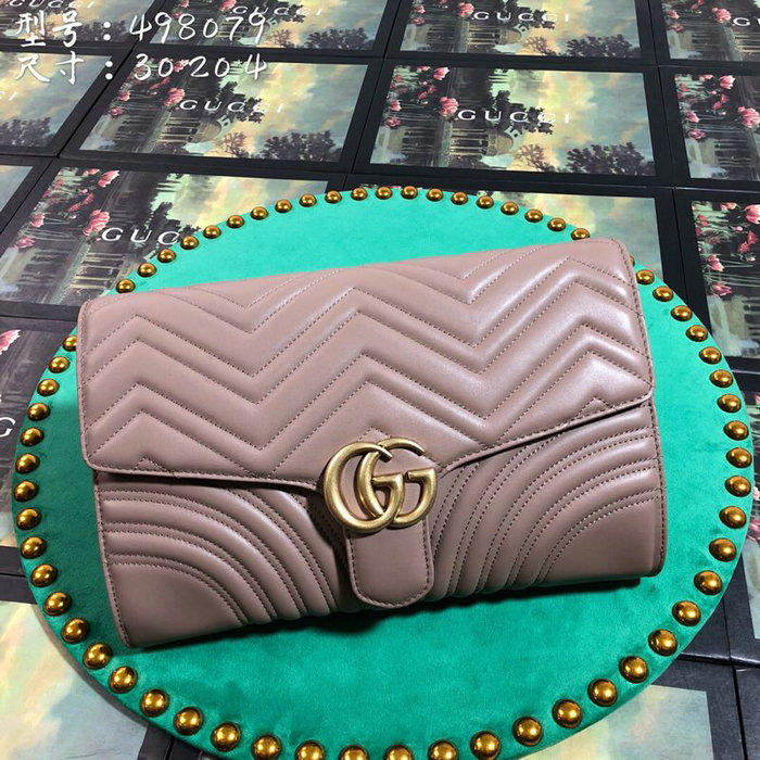 Gucci GG Marmont Clutch Nude 498079