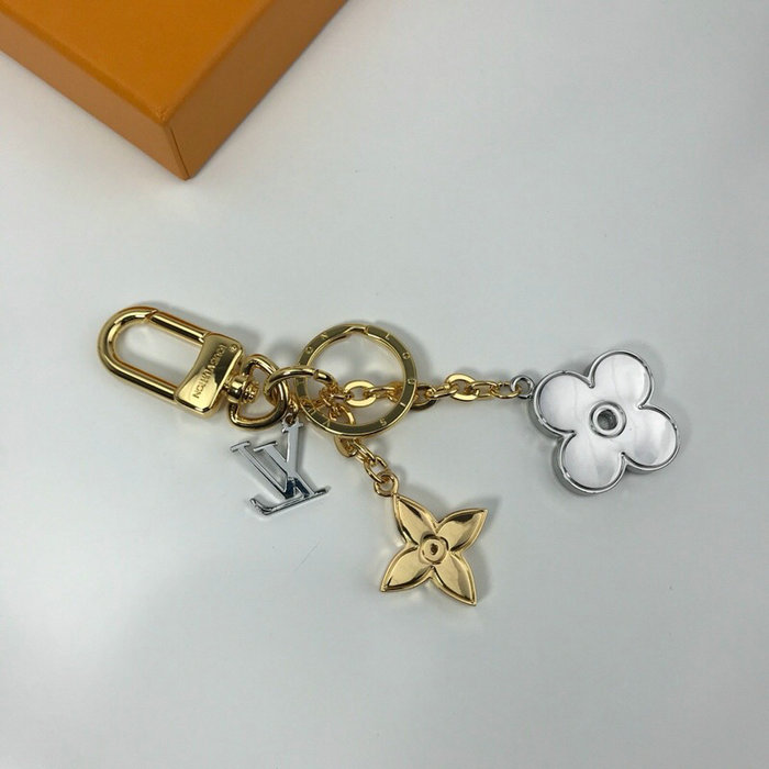 LV Blooming Flower Strass Bag Charm and Key Holder M64265