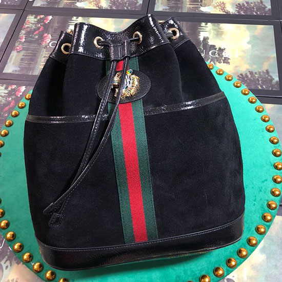 Gucci Rajah Medium Bucket Bag Black 553961