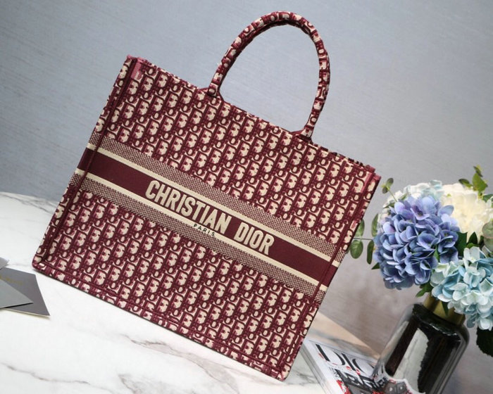 Dior Oblique Book Tote Red D32604