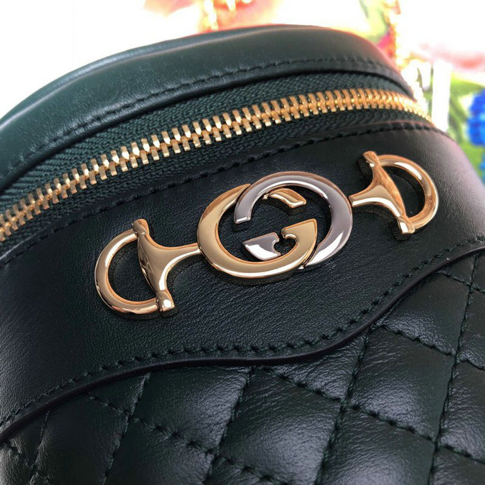 Gucci Quilted Leather Belt Bag Green 572298