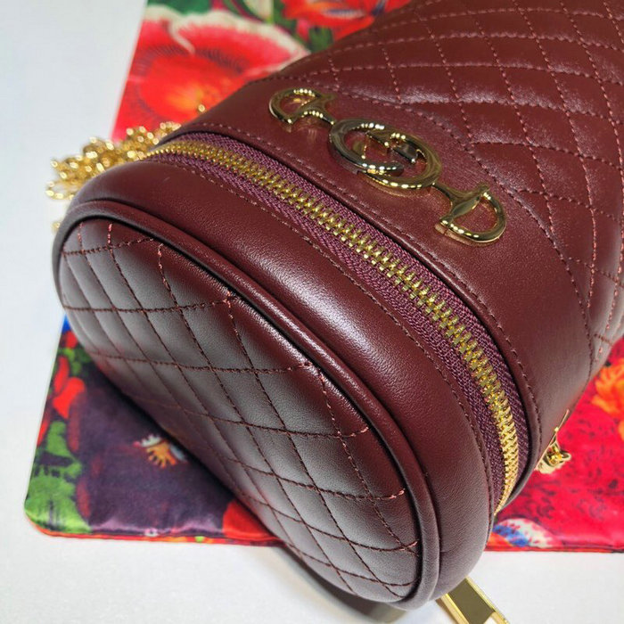 Gucci Quilted Leather Belt Bag Red 572298