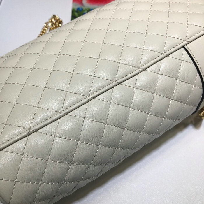 Gucci Quilted Leather Belt Bag White 572298