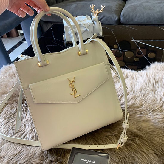 Saint Laurent Uptown Small Tote Off-white 561203