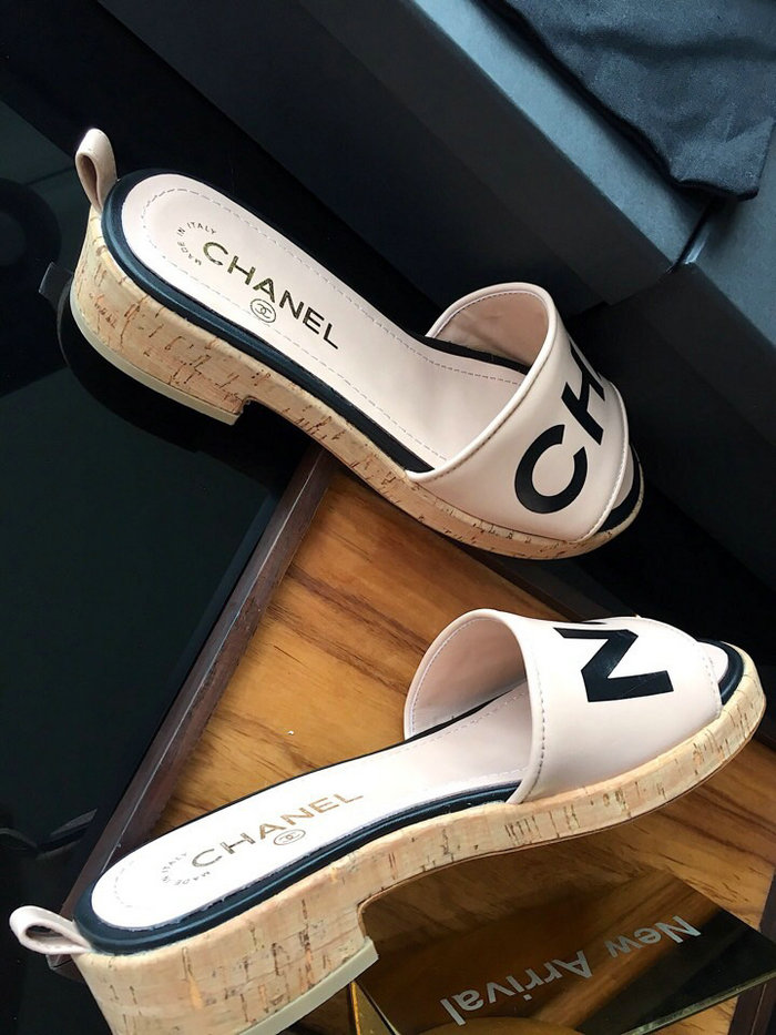 Chanel Lambskin Mules White G34876