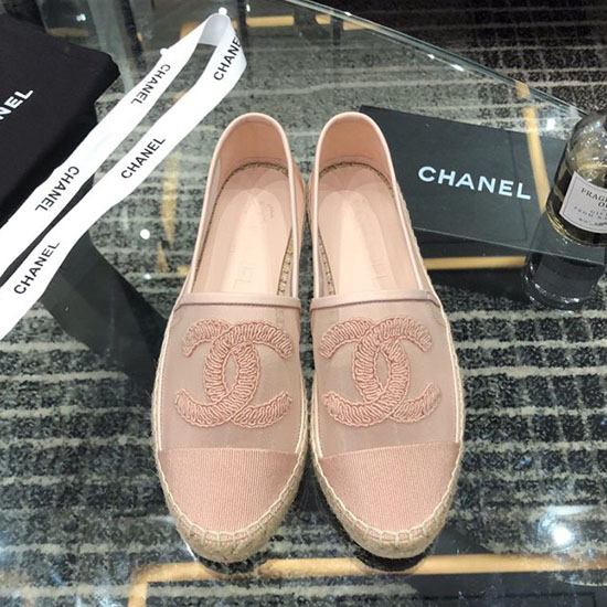 Chanel Mesh & Grosgrain espadrilles Pink C15063