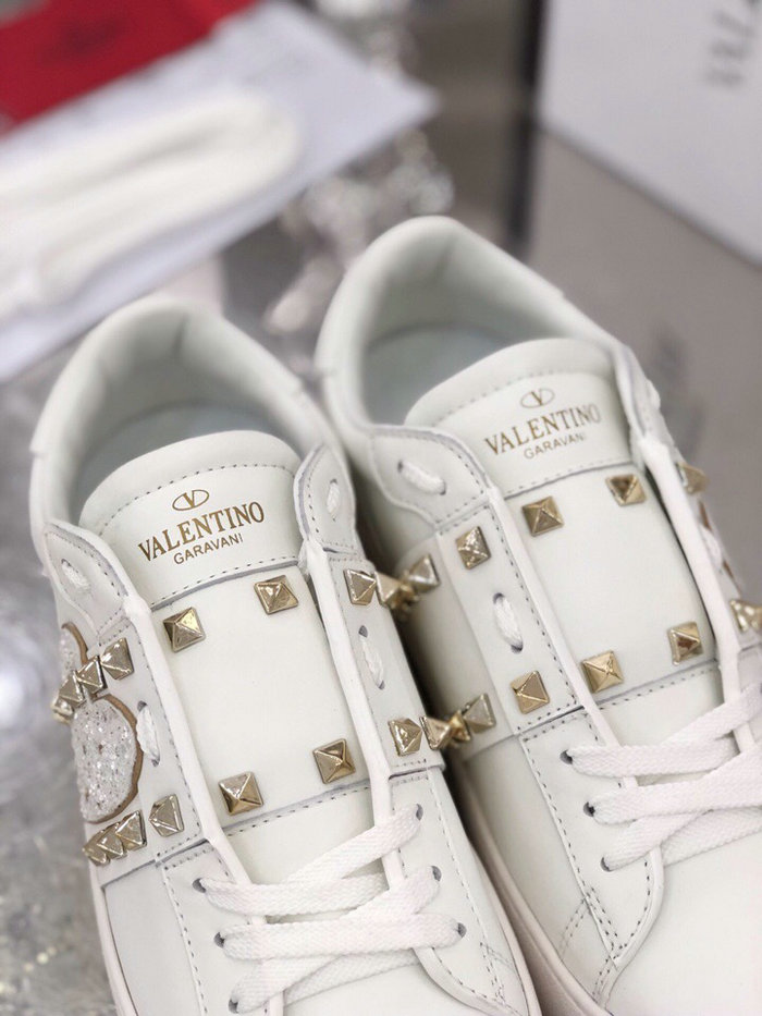 Valentino Garavani Rockstud Leather Sneakers White VS18065