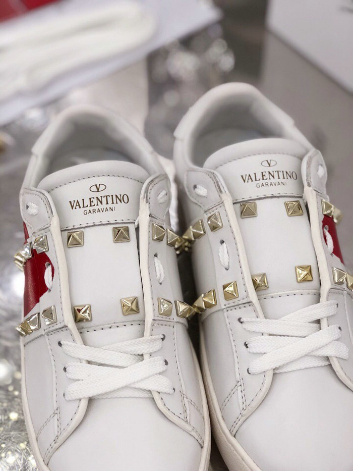 Valentino Garavani Rockstud Leather Sneakers White VS18066