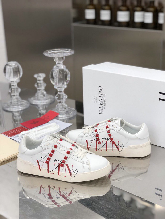 Valentino Garavani Rockstud Leather Sneakers White VS18068