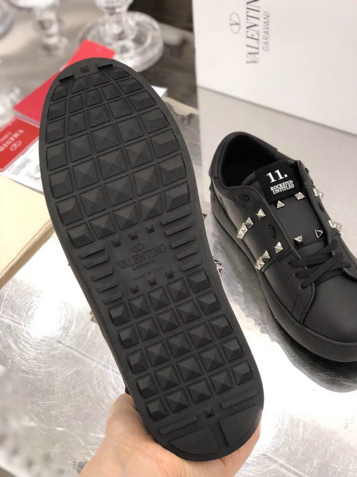 Valentino Garavani Rockstud Leather Sneakers Black VS18069