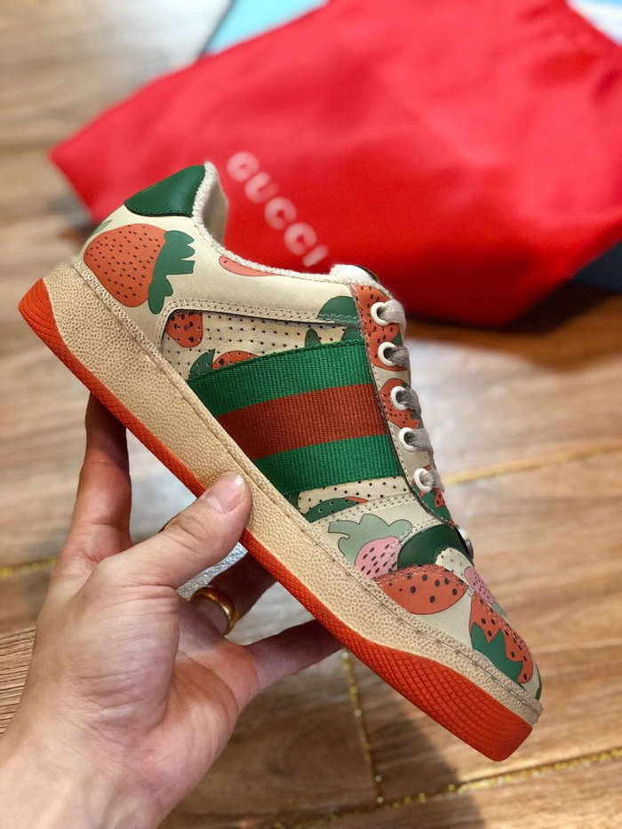 Women's Screener Gucci Strawberry Sneaker 570442