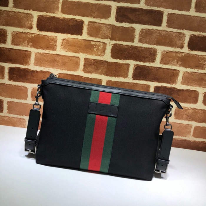 Gucci Black Canvas Messenger Bag 523335