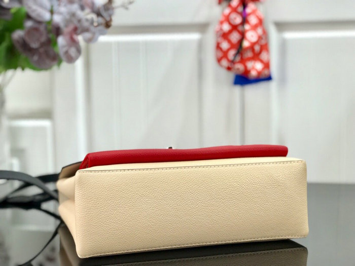 Louis Vuitton Soft Calfskin My Lockme Cream and Red M54878