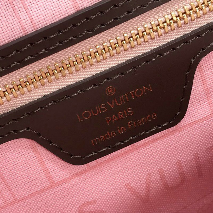 Louis Vuitton Damier Ebene Canvas Neverfull PM Pink N41000