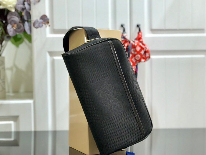 Louis Vuitton Canvas Belt Bag Black M93619