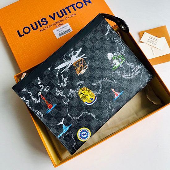 Louis Vuitton Damier Graphite Canvas Pochette Voyage MM N41696