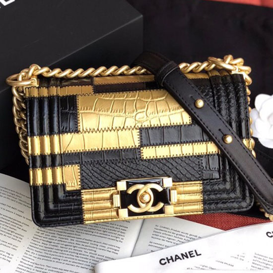Chanel Calfskin Small Boy Bag A09222